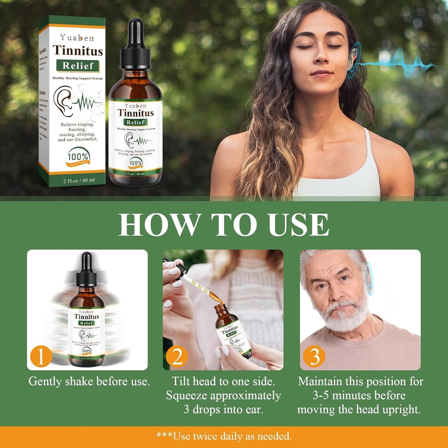Yuaben Tinnitus Relief Drops